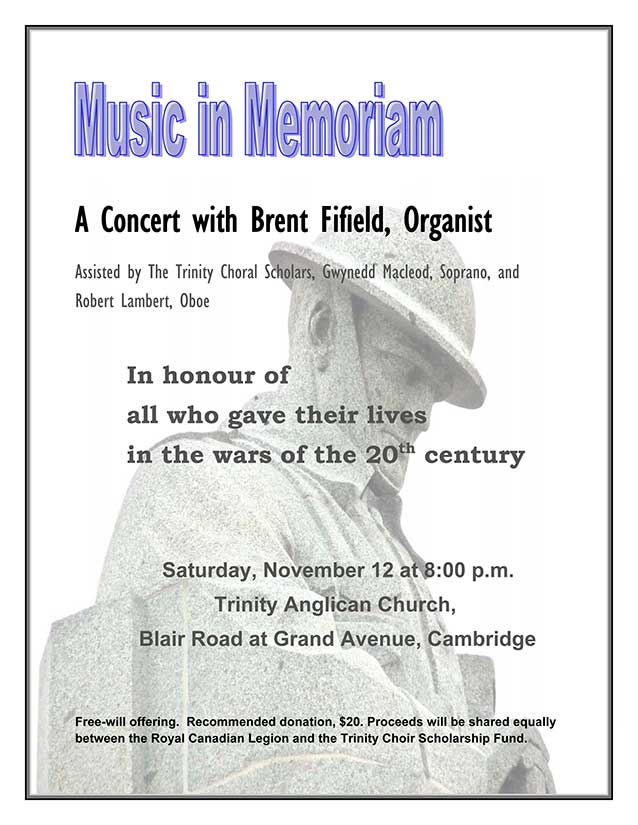 Poster for Music at Trinity 2011